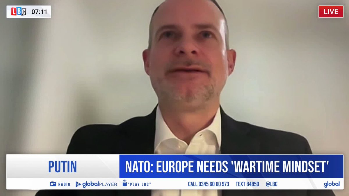 “It’s important to be measured and not cause panic.” As NATO tells Europeans to start adopting a ‘wartime mindset’, security expert Professor Marco Wyss tells @Matthew_Wright that attempts to ‘ratchet up the dialogue' are sensible, but only if done in a ‘measured way’.