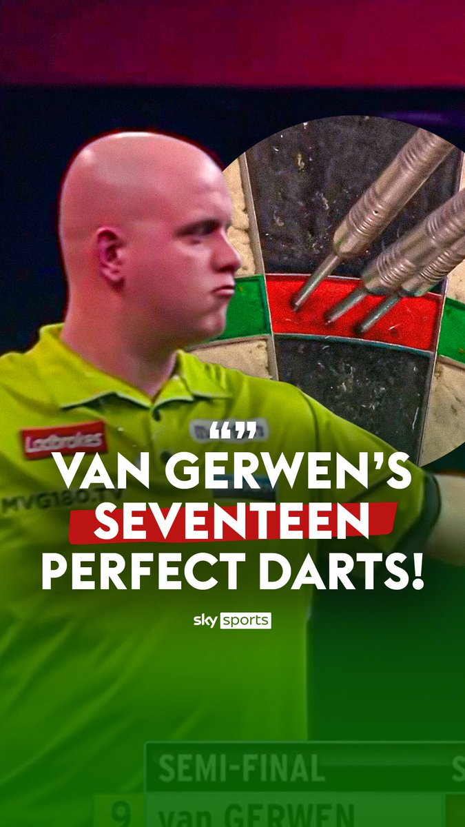SEVENTEEN perfect darts from Michael van Gerwen 🤩 Outrageous from the Dutchman at the World Darts Championship 🎯