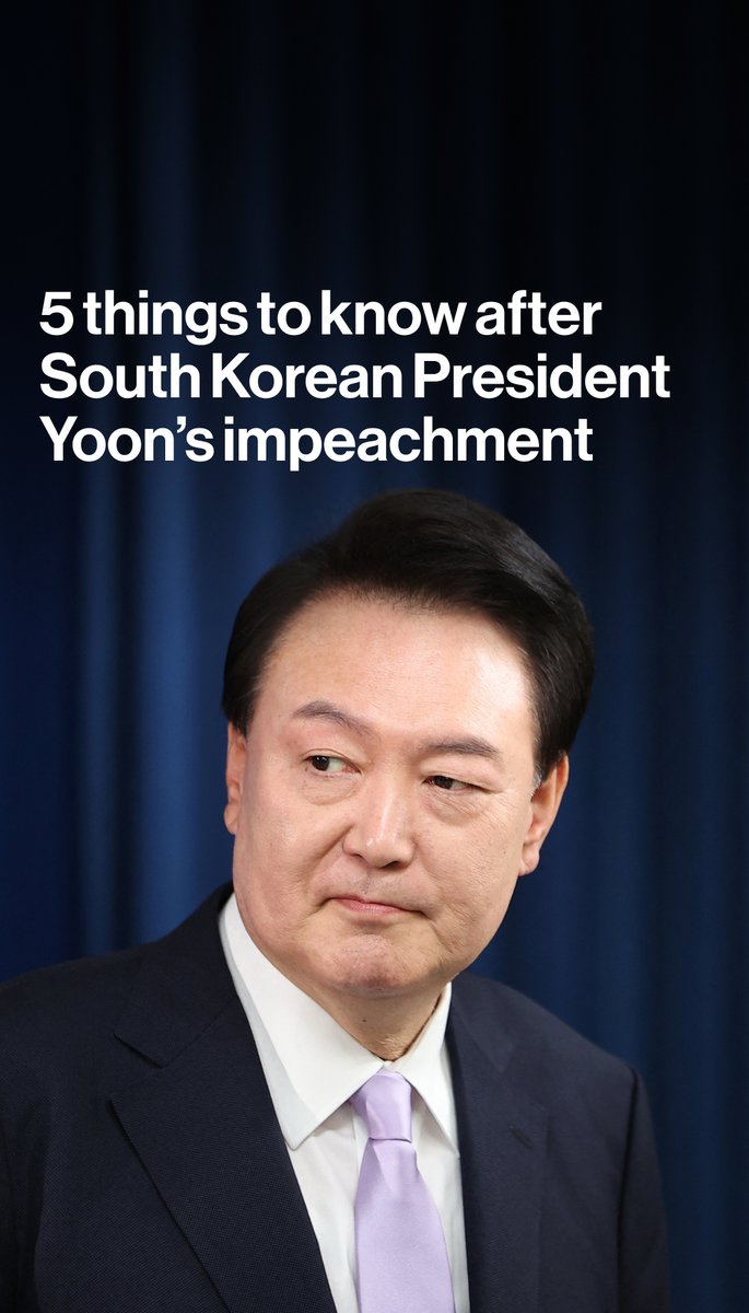 Here are 5 things to know after South Korean President Yoon Suk Yeol's impeachment. Shery Ahn has more