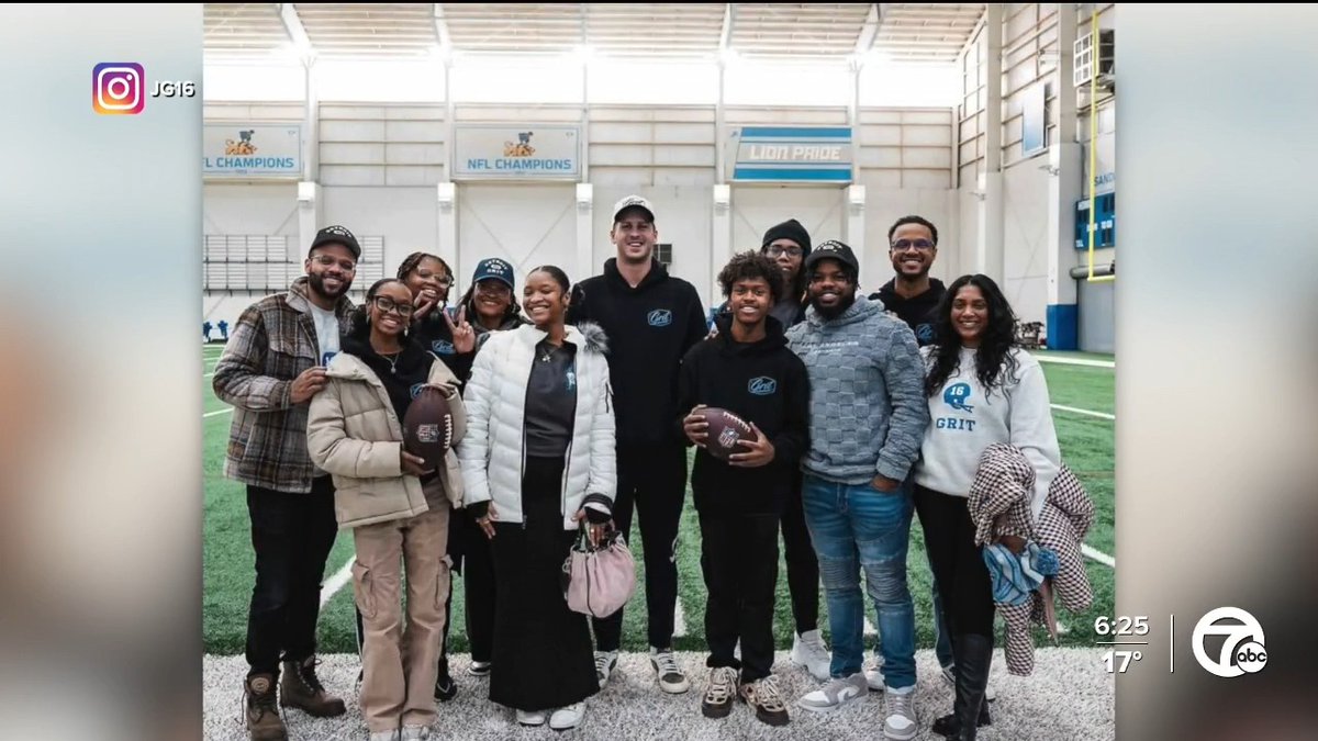 Jared Goff took students from Fate Detroit program on a tour of the Lions facility. The tour ended with Goff giving them four-year COLLEGE SCHOLARSHIPS!