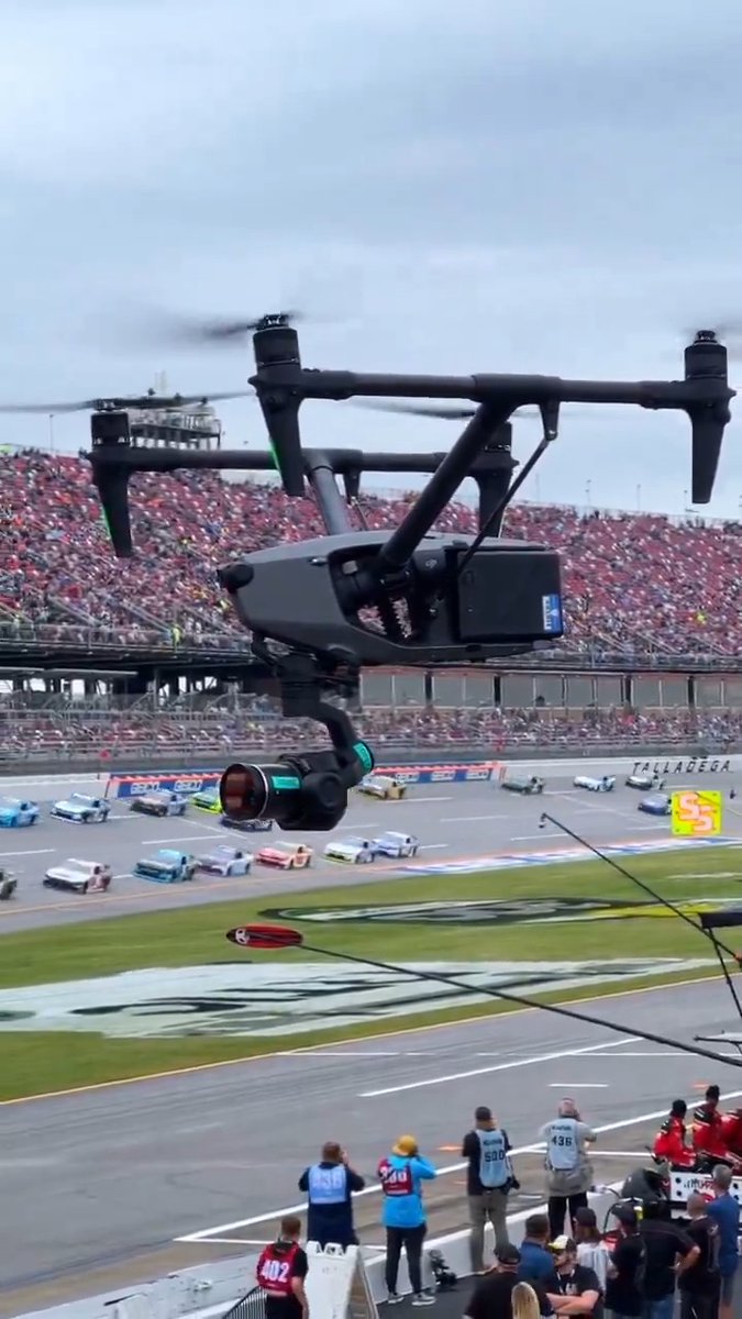 How a NASCAR race is live-streamed using a drone 🏎️ DJI Inspire 3 // Beverly Hills Aerials, Evan Turner, stephenszot (IG) and caleb.descognets (IG),