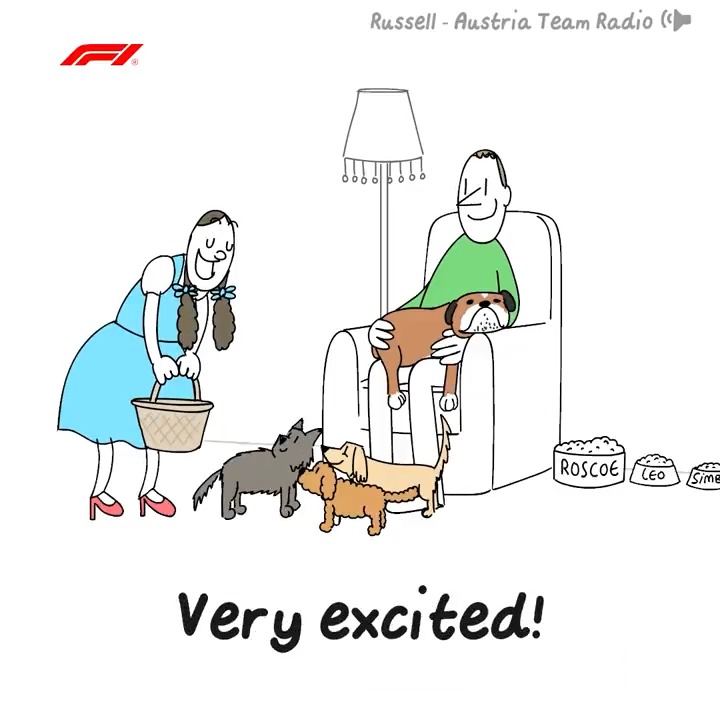 George Russell as Dorothy from The Wizard of Oz! It could only be F1 Animated 🤣 #F1