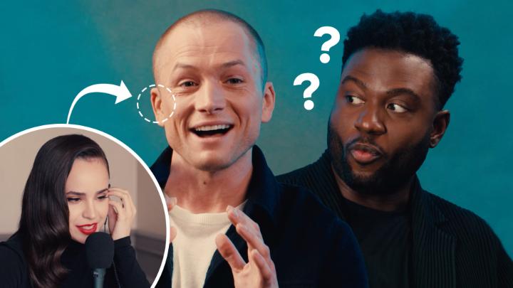 Taron Egerton has to do whatever Sofia Carson says in this wild Carry-On interview with Sinqua Walls