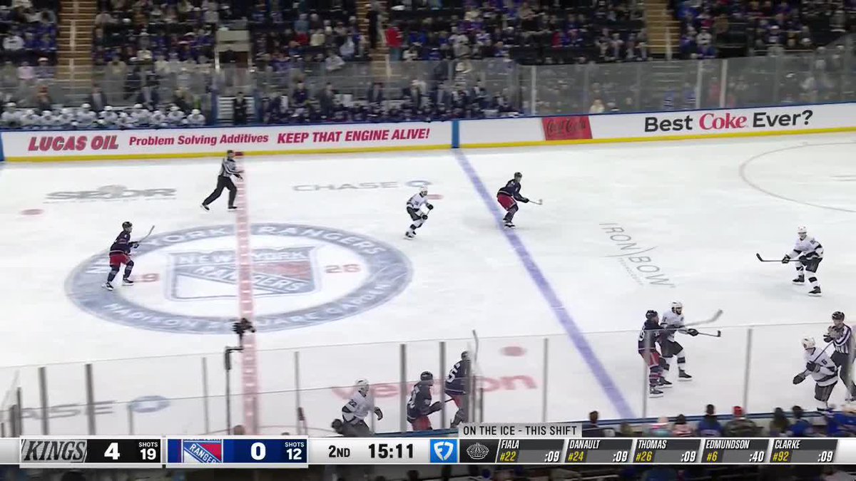 Kings laying a beating on the Rangers 😬