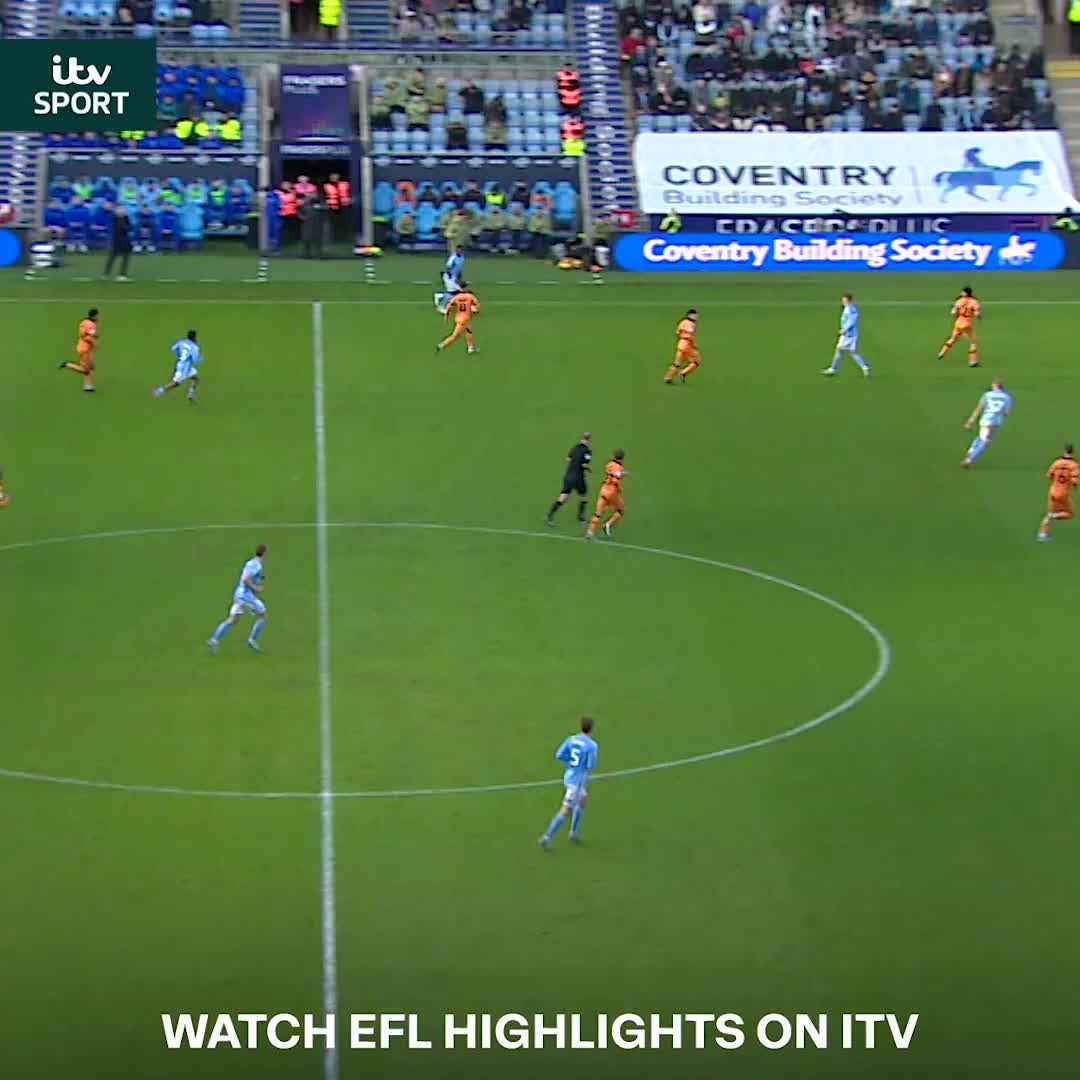 This assist from Ephron Mason-Clark 👌 #ITVFootball | EFL | Coventry City