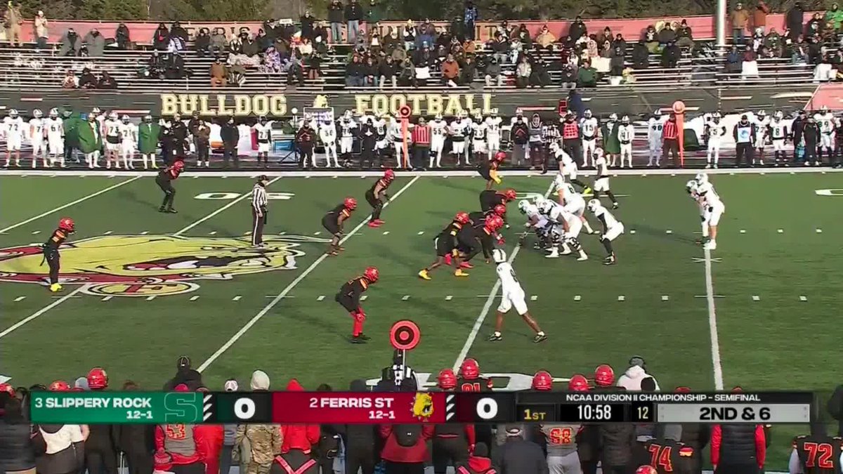 What a way to start the day for Slippery Rock Football! Logan Ramper with the 60-yard TD reception🤧 #D2FB x 📽️ ESPN+ / Rock Athletics