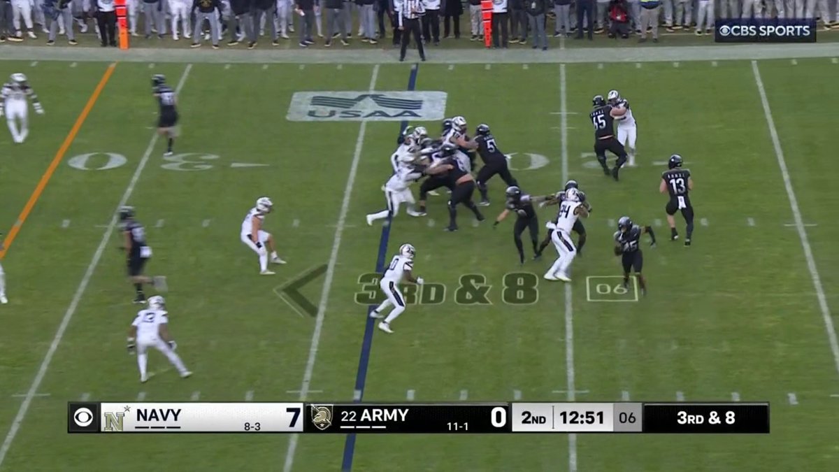 The Navy defense comes up big! Interception for the Midshipmen!
