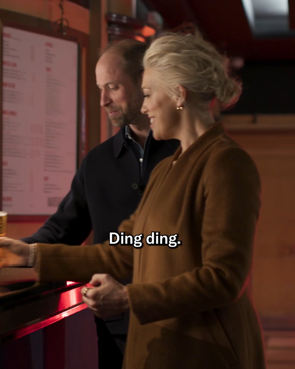 Hannah Waddingham. Prince William. A game of darts. Watch now: