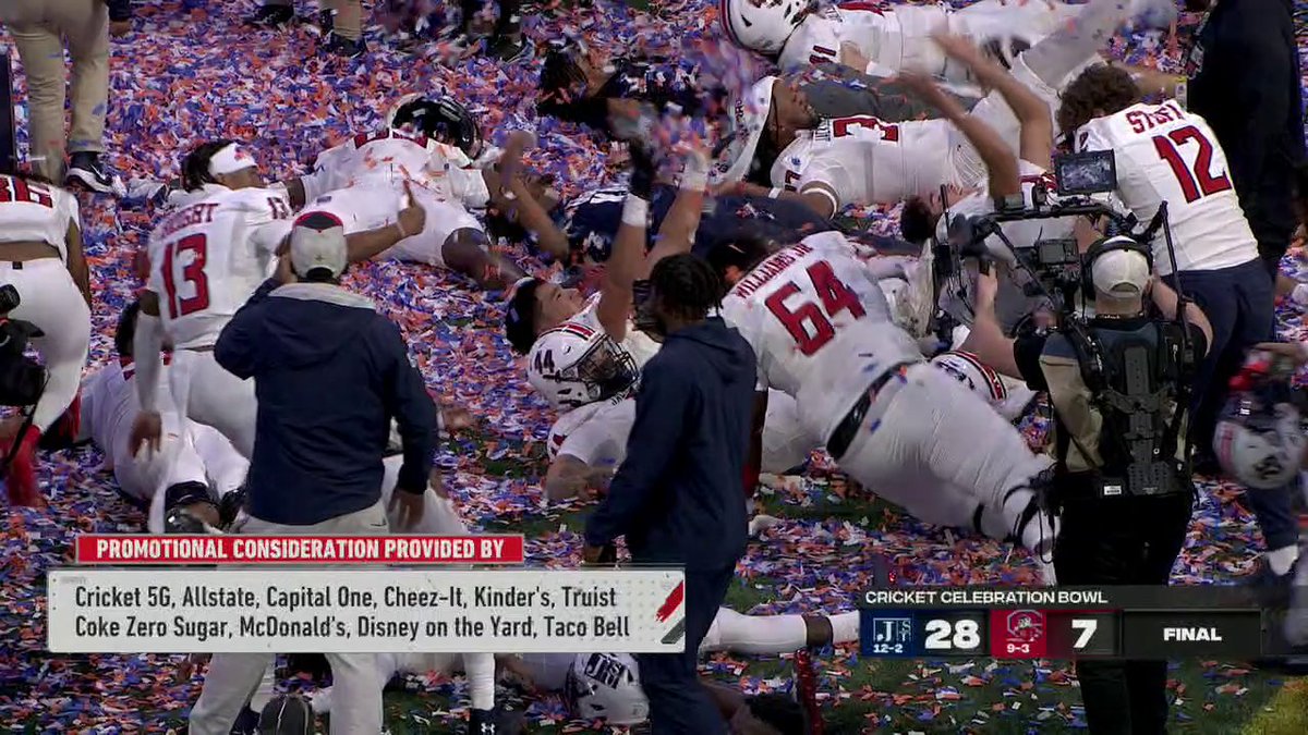 The moment Jackson State won the Cricket Celebration Bowl 👏