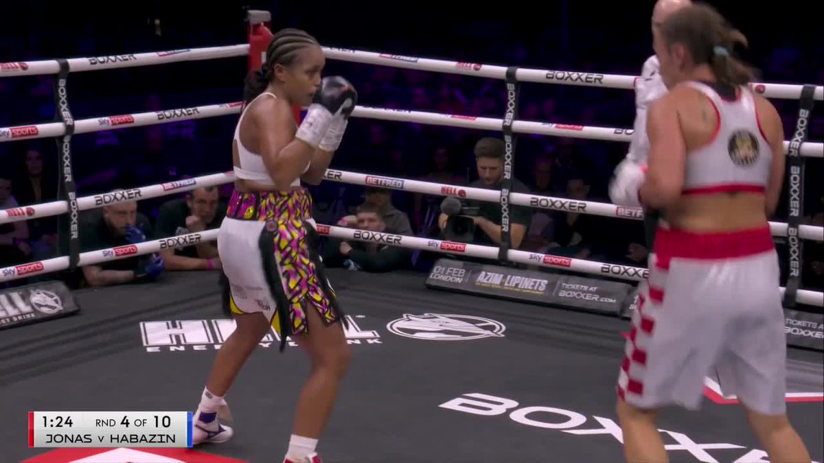 What a 𝗦𝗛𝗢𝗧! The Liverpool crowd erupts as the hometown hero lands a thudding blow 🥊 #JonasHabazin | Now | Exhibition Centre Liverpool | Sky Sports Boxing | Peacock