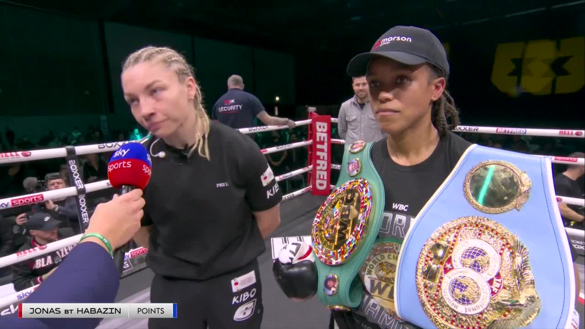 🔥 "Be careful what you wish for!" Natasha Jonas and Lauren Price MBE get 𝐇𝐄𝐀𝐓𝐄𝐃 💥 #JonasHabazin | Now | Exhibition Centre Liverpool | Sky Sports Boxing | Peacock
