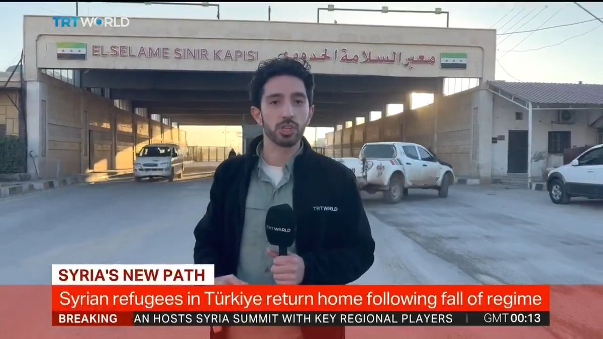 Yunus Demiroglu reports from the Turkish-Syrian border as some Syrians return home after the Assad regime's fall