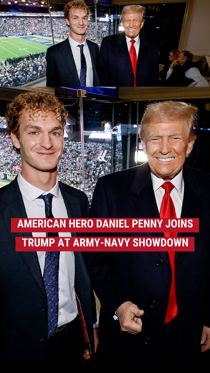 ALL-AMERICAN DAY: Fresh off his acquittal in NYC, Marine veteran Daniel Penny joined President-elect Trump and a group of powerful political players at the Army-Navy showdown.