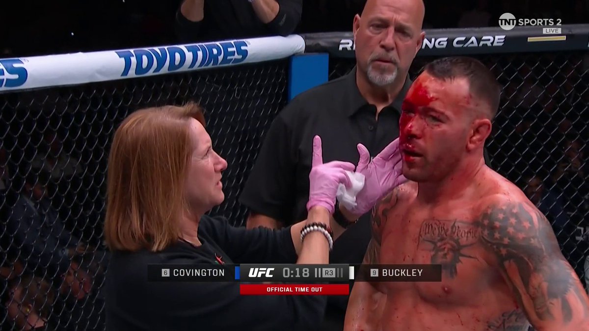 👀🩸 Colby Covington'ın yüzünün son hali #UFCTampa