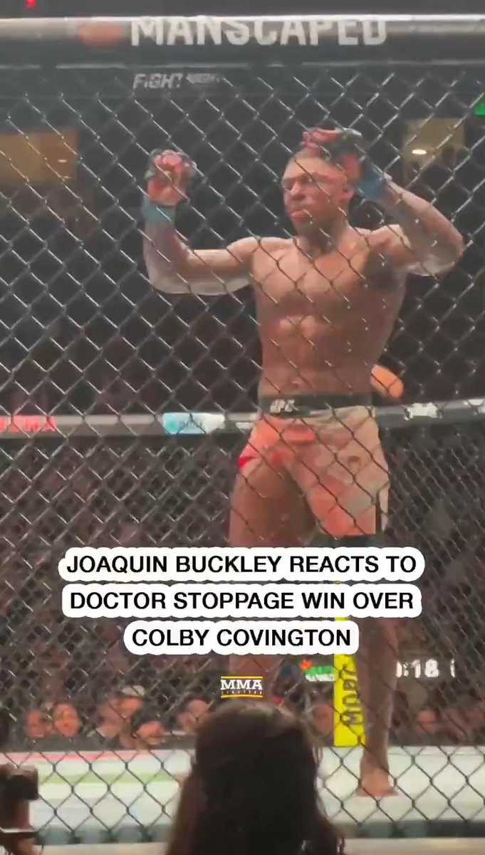 Joaquin Buckley doesn't seem overly happy with the doctor waving off his fight against Colby Covington at #UFCTampa