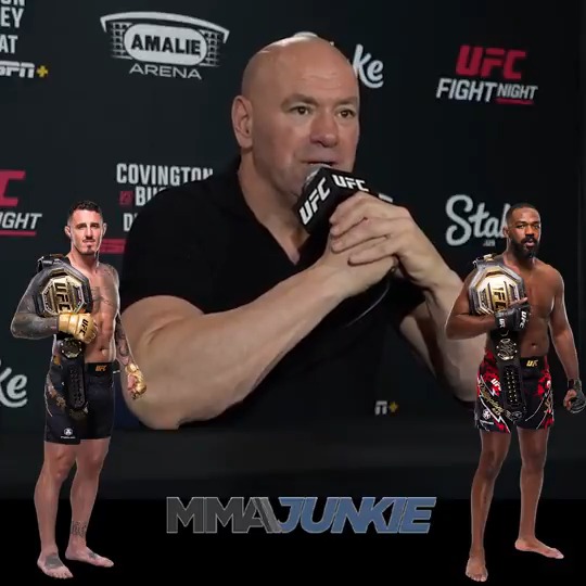 Dana White makes a RARE guarantee that Jon Jones and Tom Aspinall unify UFC titles in 2025: "Yeah. I'll say 100 percent." (via @DannySeguraTV)