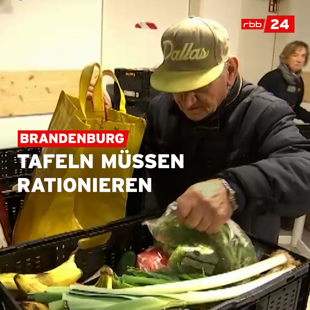 Die #Tafel in #Potsdam versorgt an sechs Tagen in der Woche Menschen mit Lebensmitteln. An diesen mangelt es zur Zeit und die Tafel muss die Essensausgabe strikt rationieren. Rund 25 Prozent der Bedürftigen geht mit leeren Händen nach Hause.