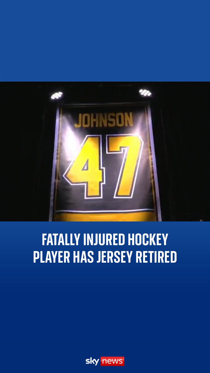 Ice hockey player Adam Johnson died after his neck was slashed during a game last year. The team has retired his jersey, saying, "he will forever be our number 47"