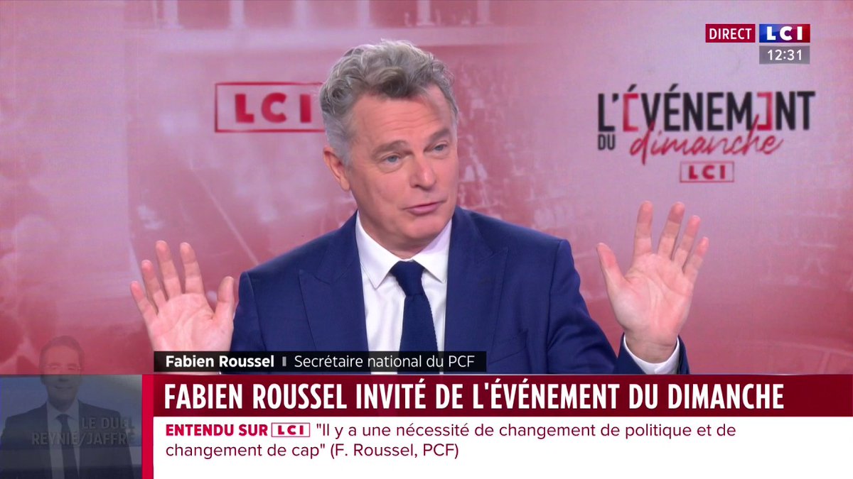 49.3 : "Je suis contre l'arme atomique. Pas d'arme atomique sur le budget", Fabien Roussel, secrétaire national du PCF ▶️ Avec Marie Chantrait et david doukhan ⬇️