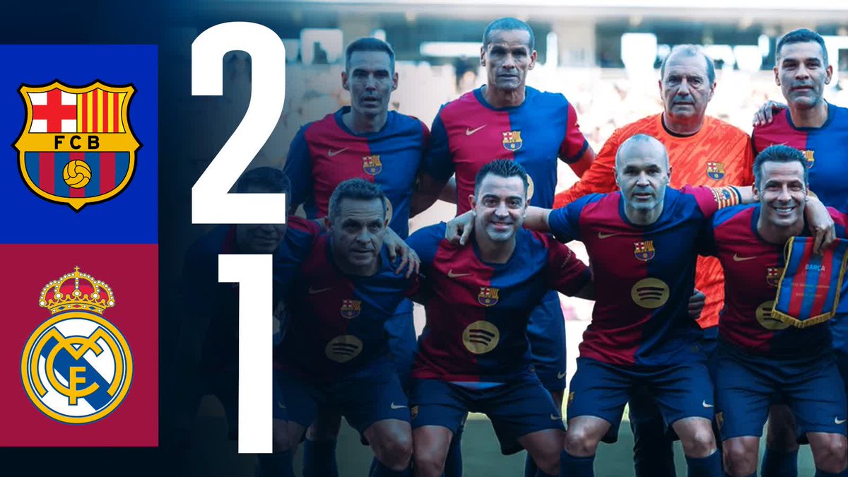 Barcelona ve Real Madrid'in eski yıldızları karşı karşıya geldi.