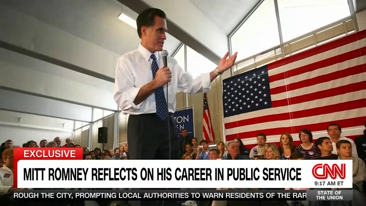 Reflecting on his faith, Senator Mitt Romney tells Jake Tapper 🦅 that he believes having leaders “who believe in something bigger than themselves” is “a very helpful perspective to bring to politics and to bring to public service.”