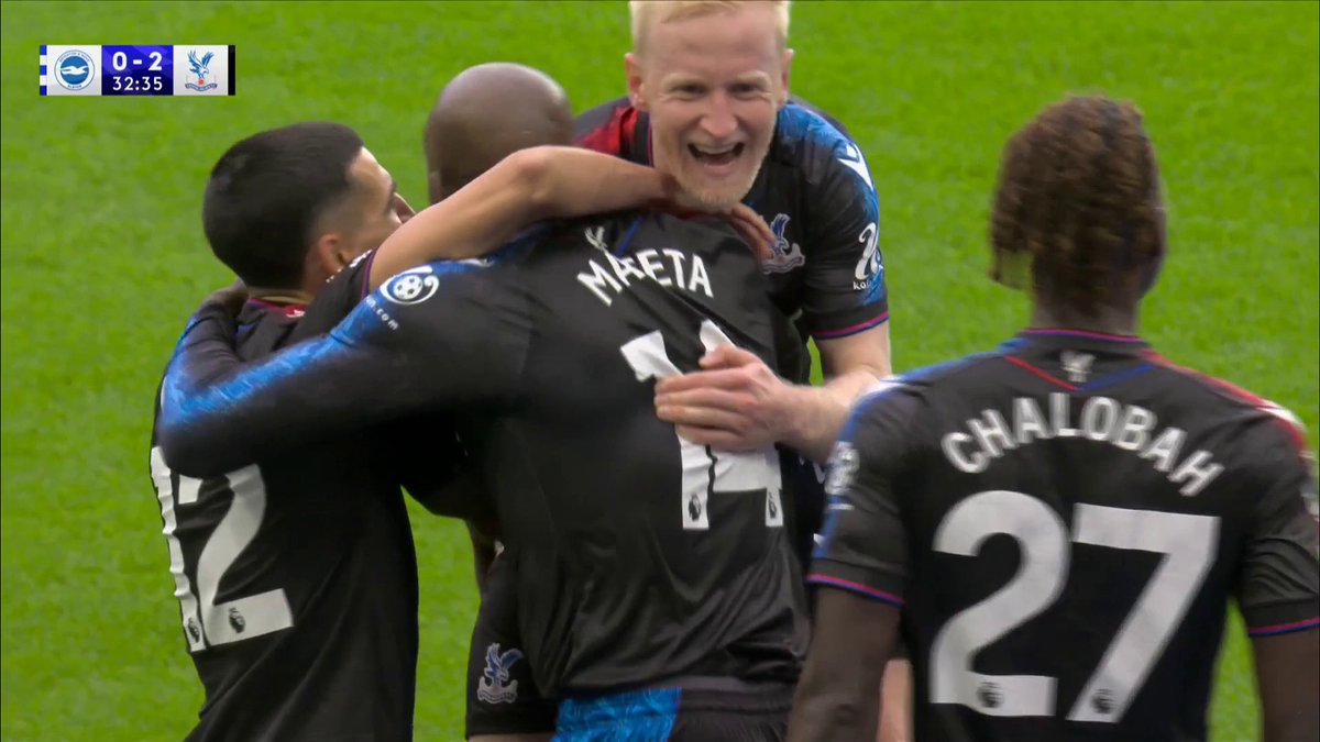 Tyrick Mitchell swings it in for Ismaila Sarr and Crystal Palace DOUBLE their lead in the derby! 😳🦅