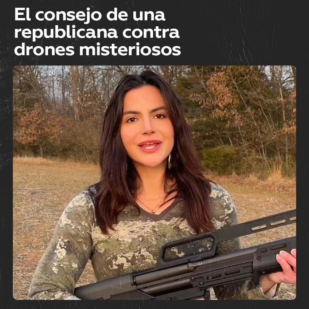 🛸 ¿Cómo pueden los estadounidenses contrarrestar la invasión de drones? La excandidata a secretaria de estado de Misuri, Valentina Gómez, propuso derribar con armas los misteriosos drones en Estados Unidos.