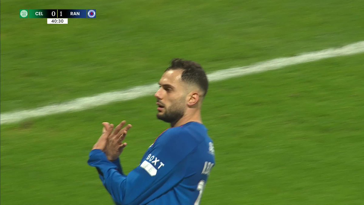 Bajrami strikes for Rangers Football Club! 🔵 Celtic give the ball away cheaply and Igamane and Bajrami pounce and punish them 😱 #PremierSportsCup | SPFL