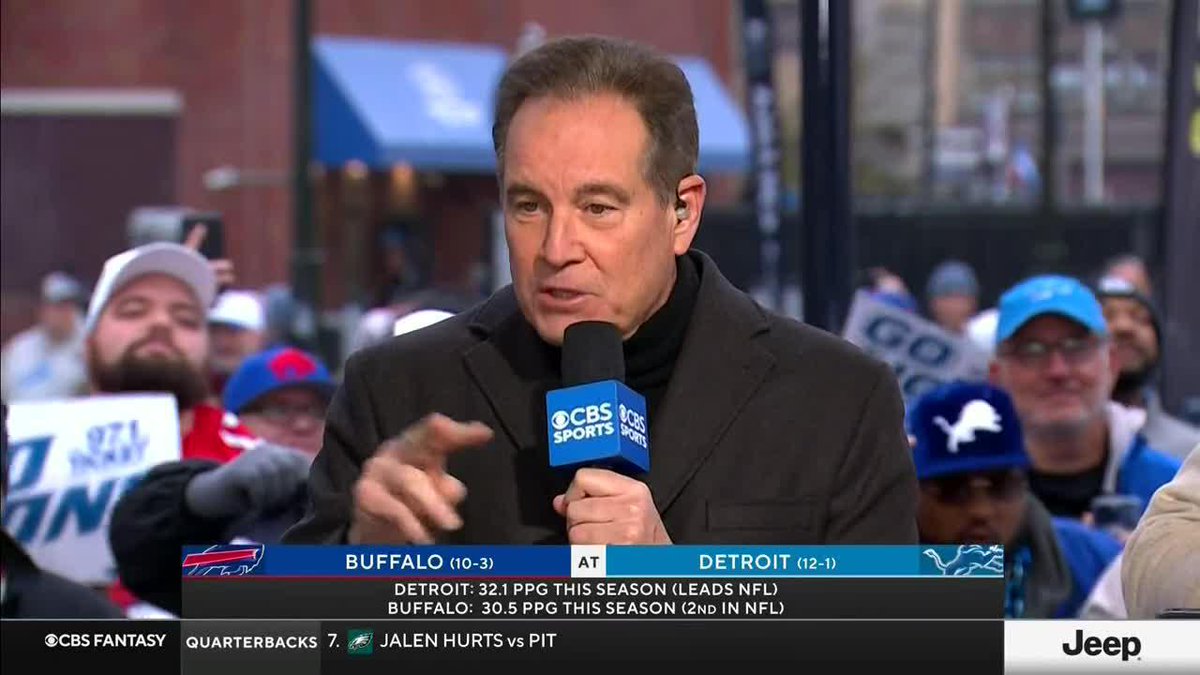 "I think that the winner of this game is the new "America's Team.'" - Jim Nantz is HYPED for Bills vs. Lions 🔥