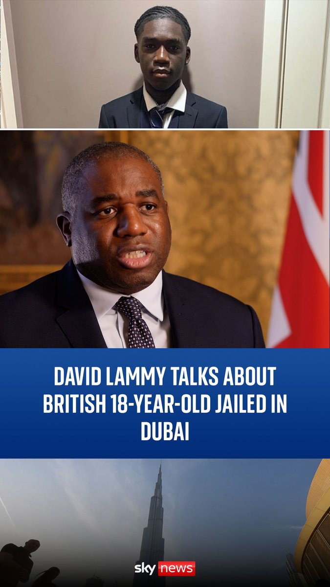David Lammy has commented on 18-year-old Brit Marcus Fakana being sentenced to a year in prison in Dubai for having sex with a 17-year-old British girl. He said the Foreign Office website makes clear ‘what the rules are’ for that country.