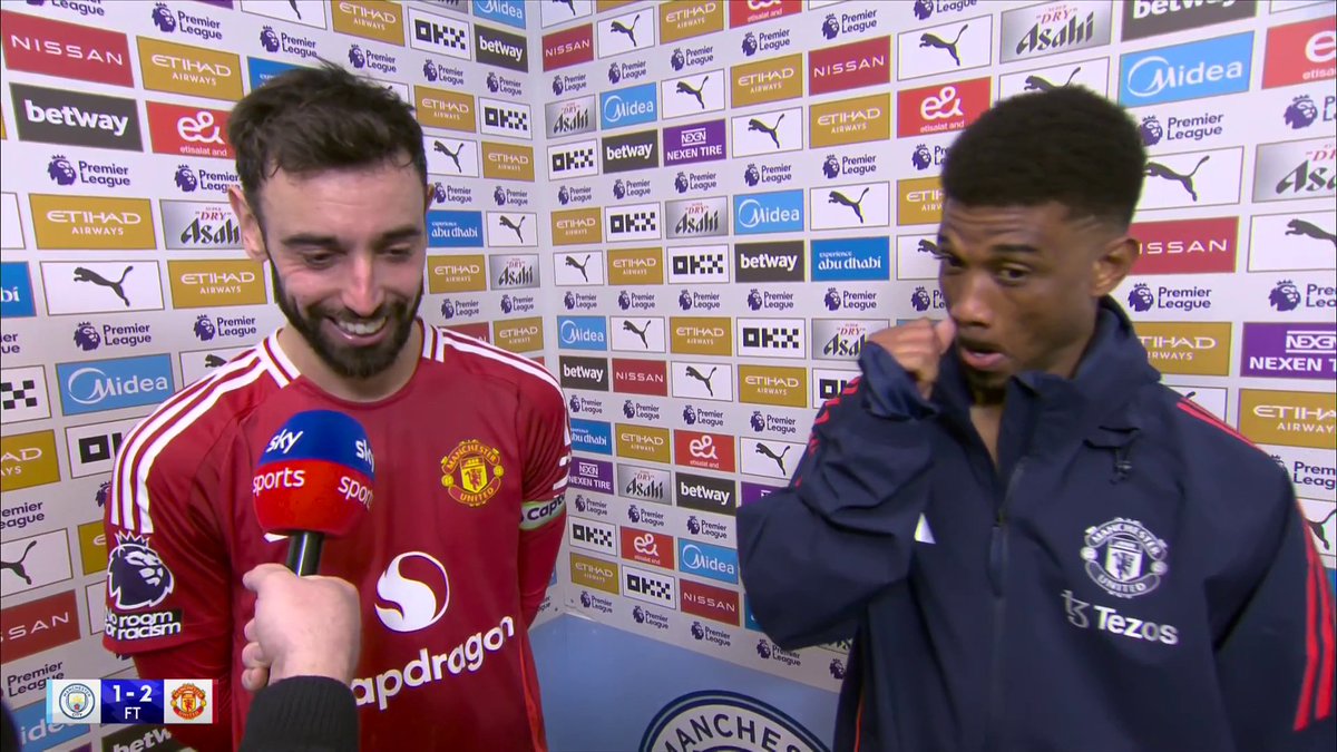 "He can do this every week!" 💫 Bruno Fernandes expects Manchester United's matchwinner Amad Diallo to continue to deliver 💬