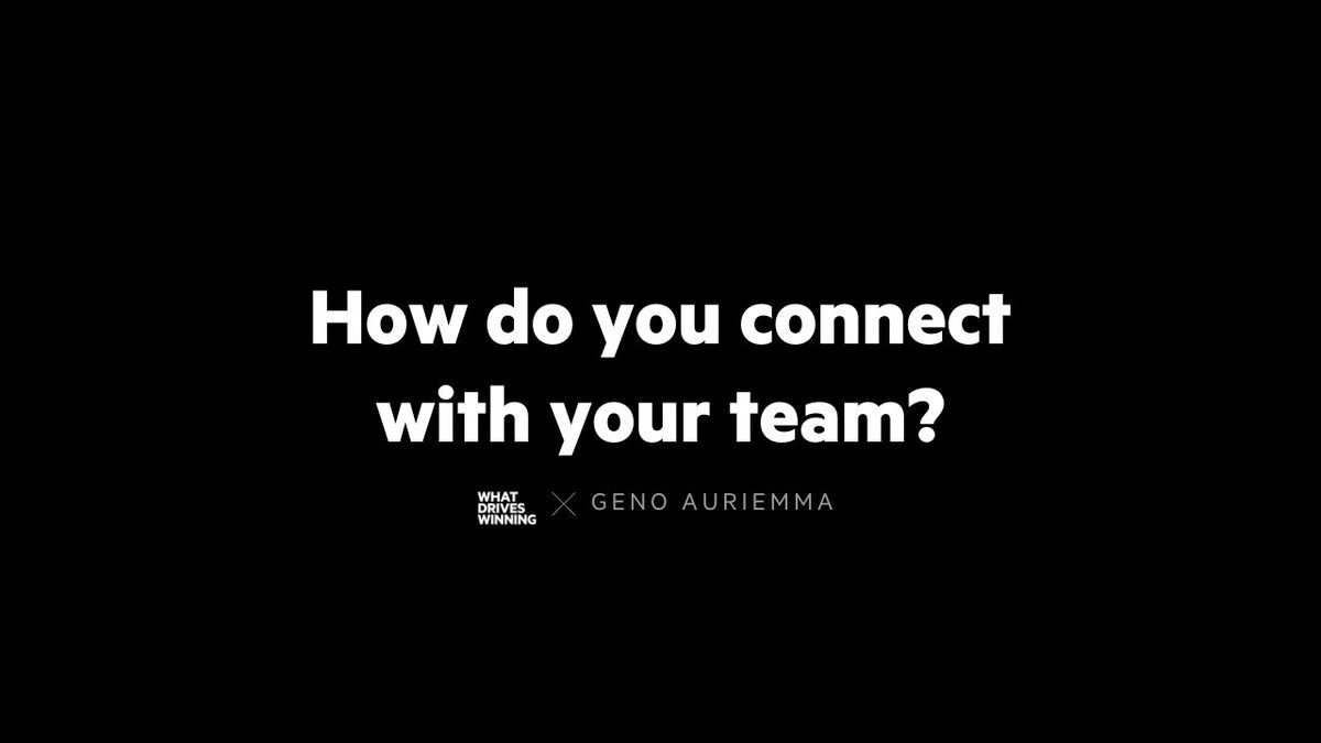 An audience member asked Geno Auriemma, "How do you connect with your team?" Here's his response: