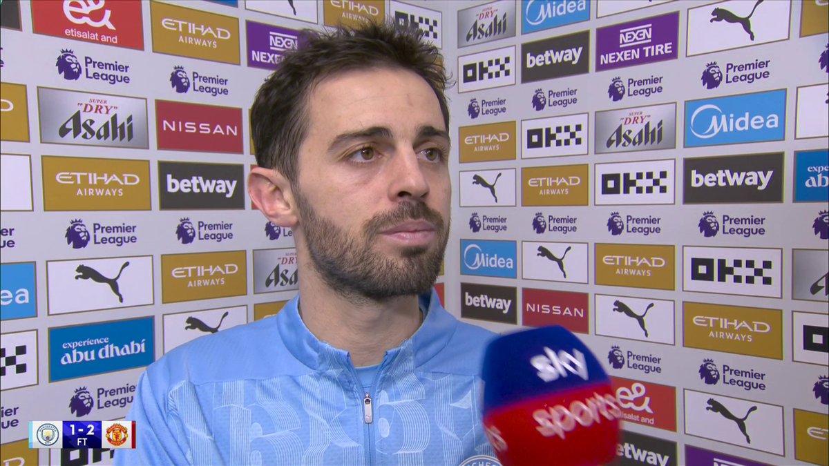 🗣️ "Today, the last minutes we played like Under 15s." Bernardo Silva says Manchester City "totally deserved" the defeat to Manchester United 🔊