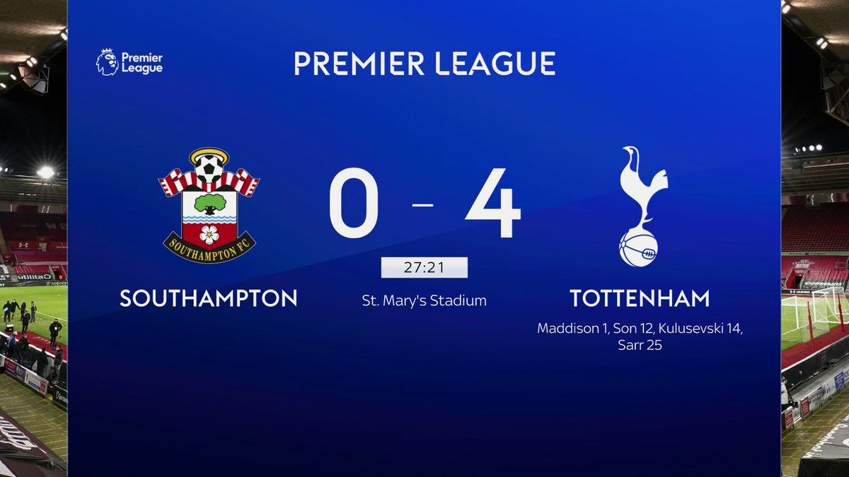 Pape Sarr gifts Tottenham their fourth goal against a struggling Southampton ⚽