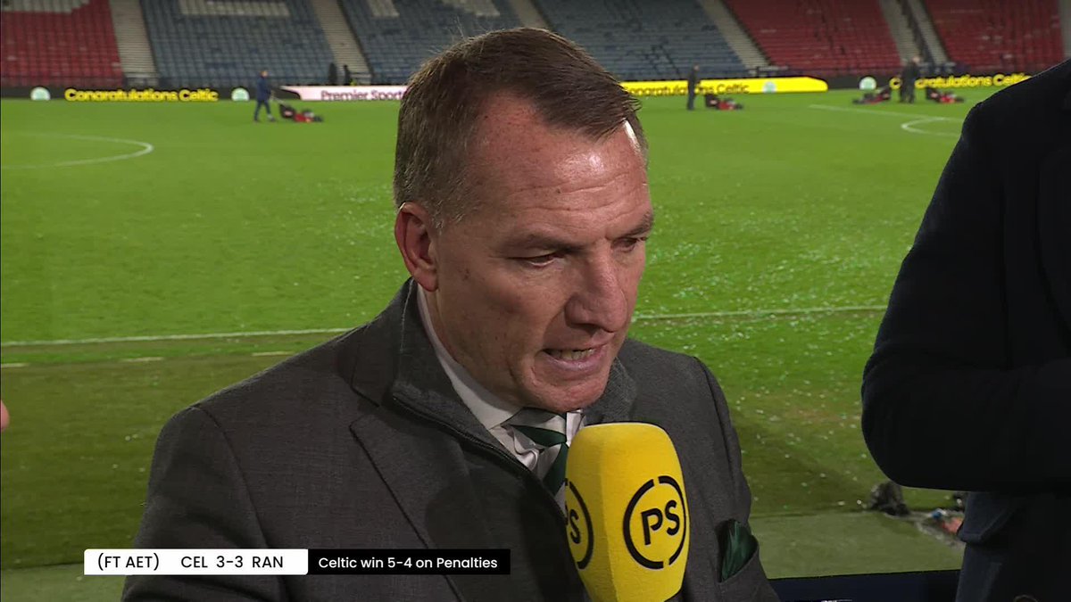 Brendan Rodgers converses with our studio panel after managing Celtic Football Club to victory in today's Premier Sports Cup Final 🍀🏆 "We've said that we deserve to win the trophy, but you have to go and earn it, and I think the guys have done that." 🗣️ #PremierSportsCup