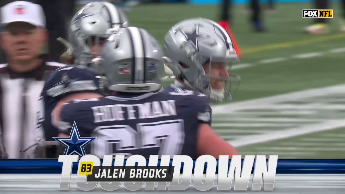 WOW!!! 🤩 What a throw by Cooper Rush and catch by Jalen Brooks for the TD! 📺: FOX