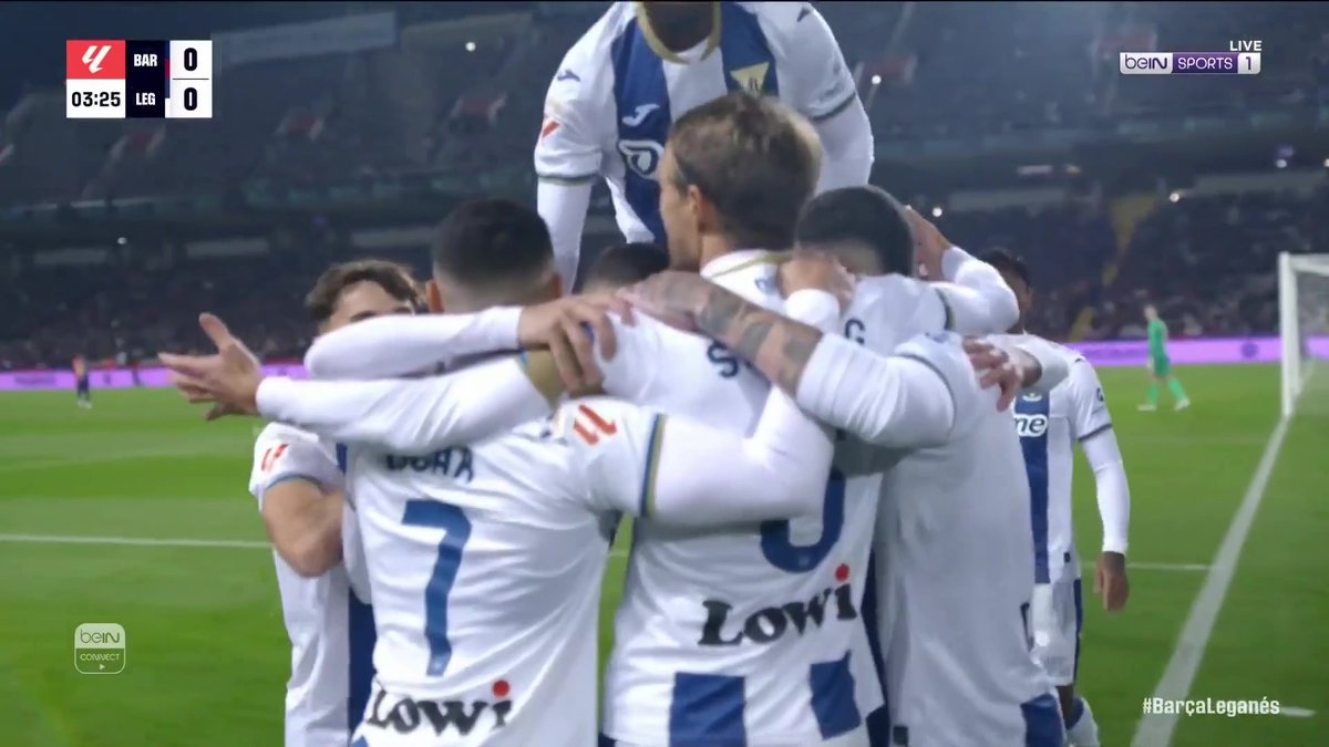 سيرجيو غونزاليس يفتتح التسجيل لليغانيس في شباك برشلونة #الدوري_الإسباني #برشلونة #ليغانيس