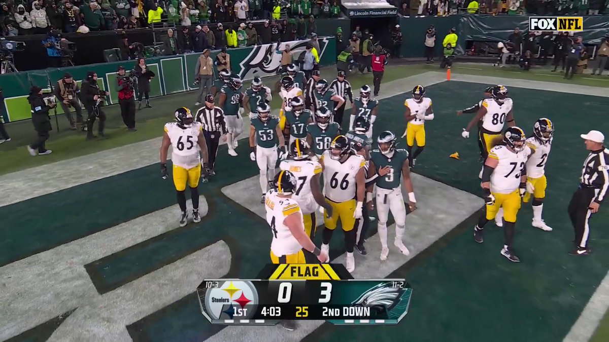 Eagles have begun jumping the Steelers on the sidelines