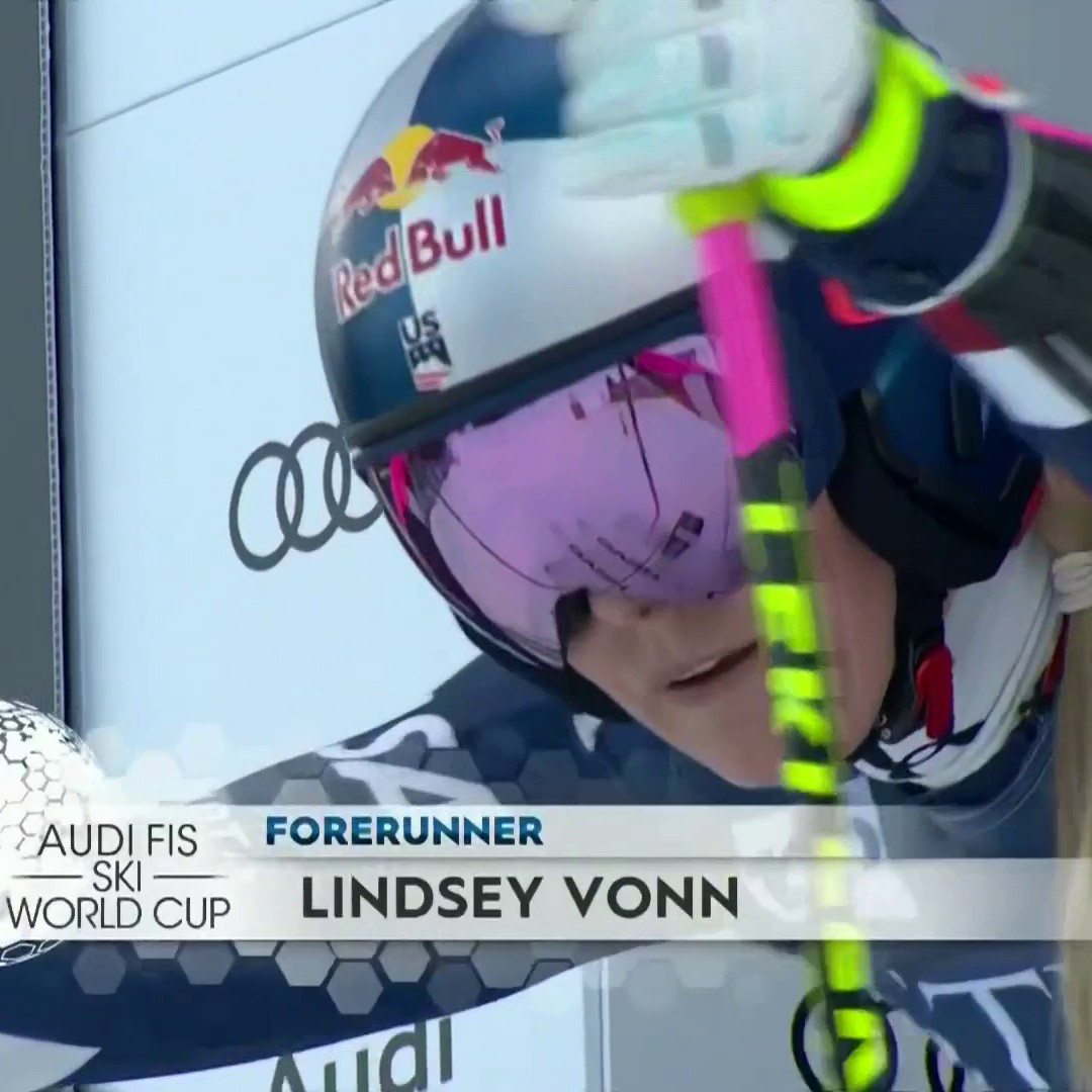 IT'S LINDSEY VONN! She was the forerunner for the women's super-G at this weekend's Stifel Birds of Prey World Cup stop.