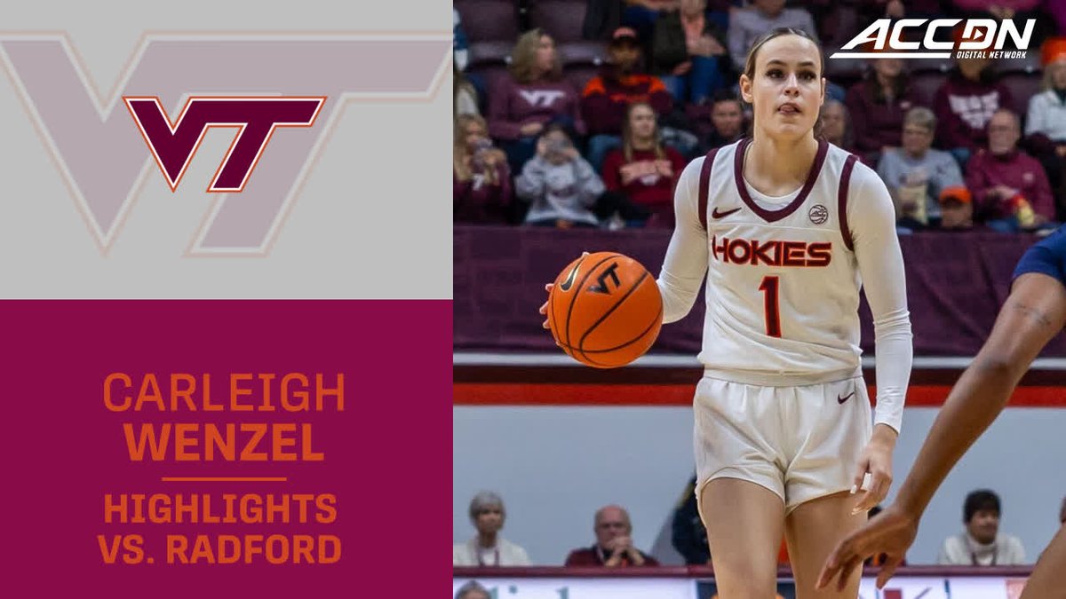 Three-point QUEEN👑 Carleigh Wenzel had 22 PTS, 6-8 from deep, and even outscored Radford in the 3rd quarter (22-16). All in 26 minutes. 🔥 Virginia Tech Women's Basketball | HokieSports | #ThisIsHome | #Hokies