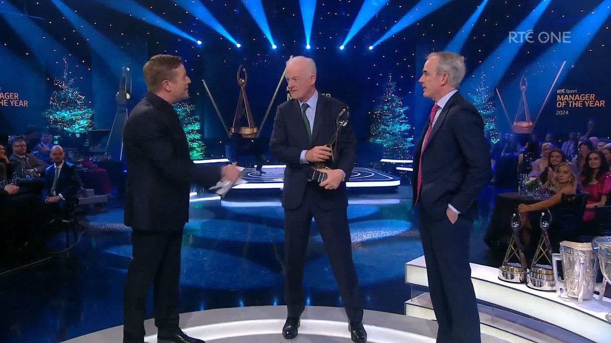 A visibly shocked Willie Mullins is RTÉ Sport Manager of the Year as he became the first champion trainer both sides of the Irish Sea since Vincent O'Brien. 📺 Watch the RTÉ Sport Awards on @RTE1and RTÉ Player, catch live updates on