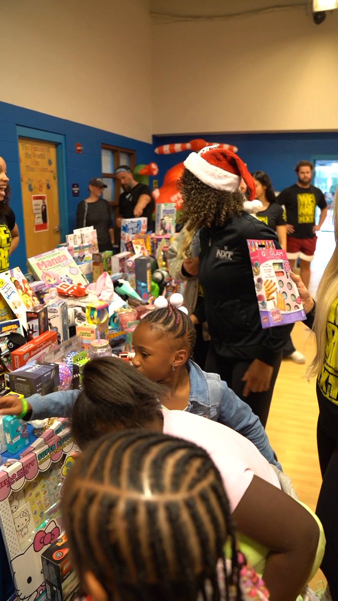 As part of WWE's Season of Giving, #WWENXT Superstars took a visit to the Boys and Girls Club of Sanford to shine some light this holiday season! 🎁 ✨