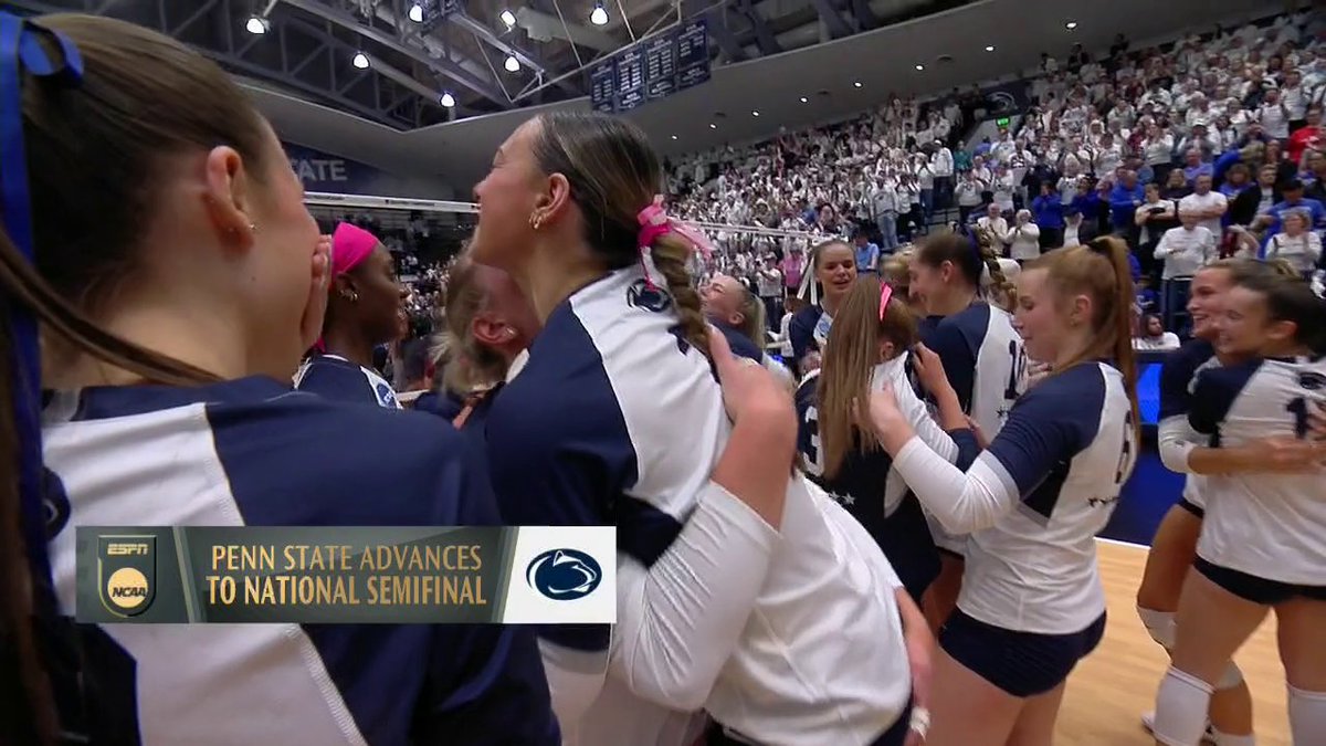 No. 1 PENN STATE IS INTO THE NATIONAL SEMIFINALS!! They beat No. 2 Creighton in five sets 🔥