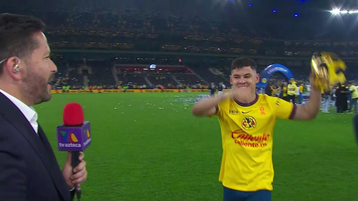 "Hicimos historia. Vamos a pensar en el TETRACAMPEONATO...". 🗣️ Richard Sánchez, autor de un GOLAZO en la Final de vuelta, ya piensa en otro título con América. #HoyGana