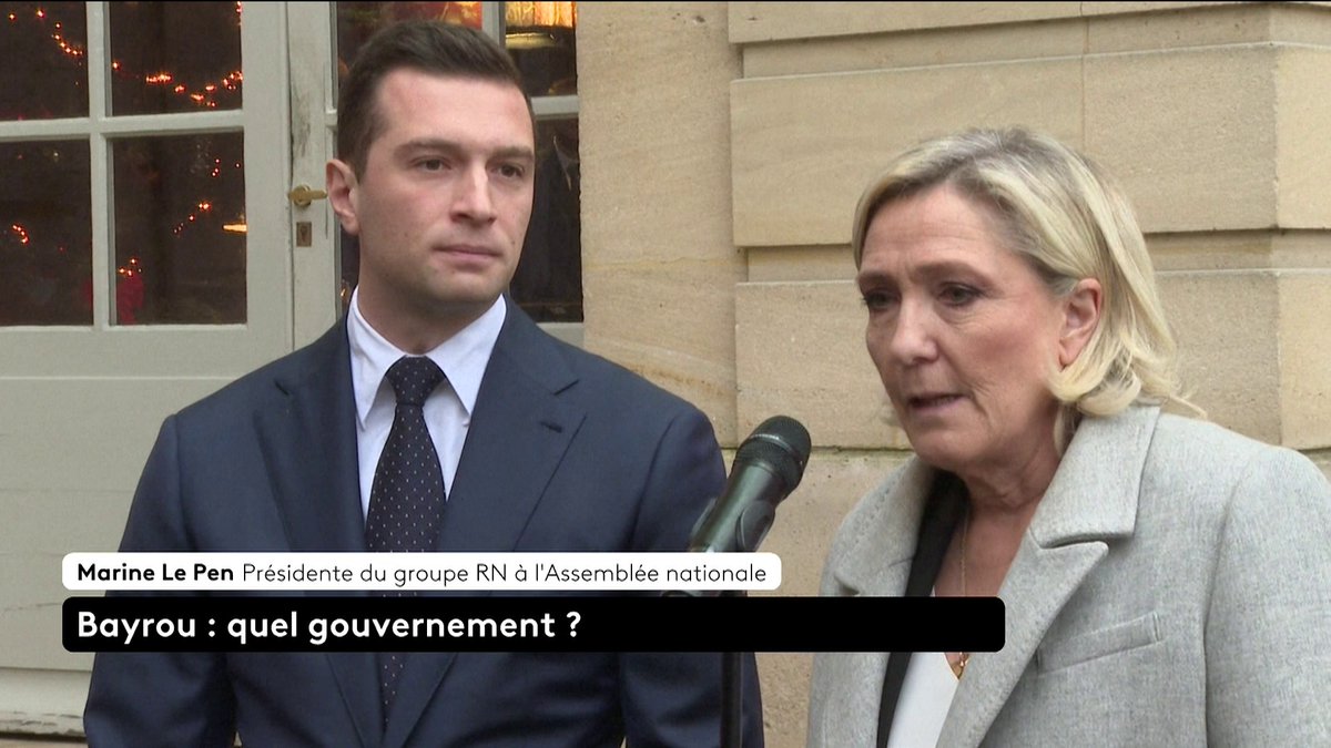 🗣️ "Nous avons été écoutés, mais il est trop tôt pour savoir si nous avons été entendus" déclare Marine Le Pen, la cheffe des députés du Rassemblement national, après avoir été reçue par François Bayrou à Matignon