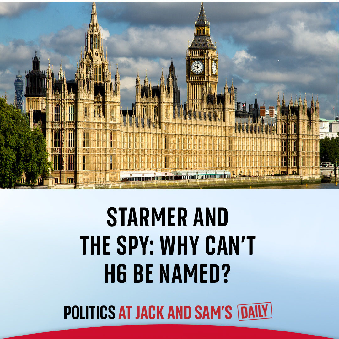 Starmer and the Spy – why can’t H6 be named? Sam explains why alleged Chinese spy “H6” can’t officially be named. Sam Coates Sky and Jack Blanchard have your guide to the day in politics 👇🏼 #PJAS 🎙️