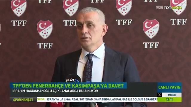 TFF başkanının görevi katılmayacağım diyenlere ceza vermek. Ama İbrahim Hacıosmanoğlu ikna etmeye çalışıyor. İlk defa şahit oluyorum böyle bir şeye.