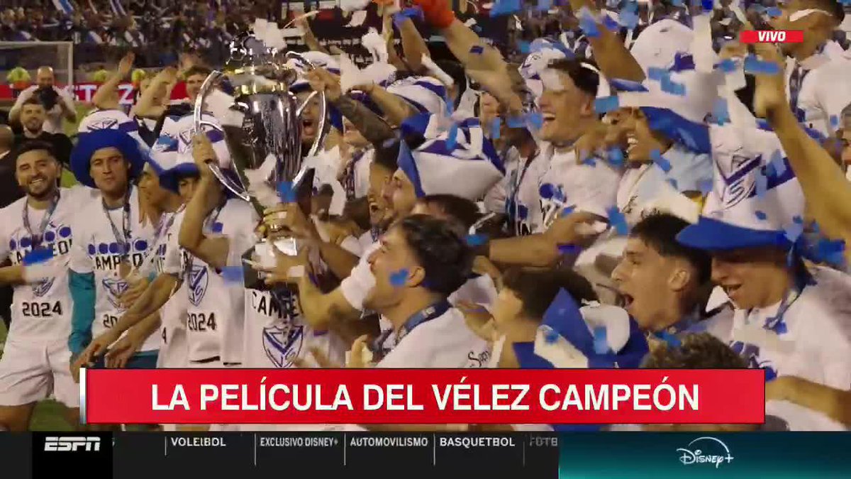 ¡LA PELÍCULA DEL CAMPEÓN! En #SportsCenter, revivimos los mejores momentos de la coronación de Vélez en la #LigaProfesional. 📺 #DisneyPlus