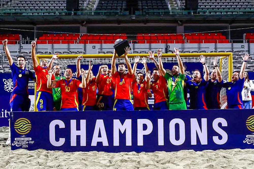 🏆 ¡¡La Selección Española Masculina de Fútbol playa, campeona de la 𝑨𝒄𝒂𝒑𝒖𝒍𝒄𝒐 𝑩𝒆𝒂𝒄𝒉 𝑺𝒐𝒄𝒄𝒆𝒓 𝑪𝒖𝒑 con pleno de victorias!! 🆚 🇺🇸 (8-7) 🆚 🇲🇽 (2-6) 🆚 🇨🇴 (10-8) 🙌 ¡¡ENHORABUENA!! #AcapulcoCup