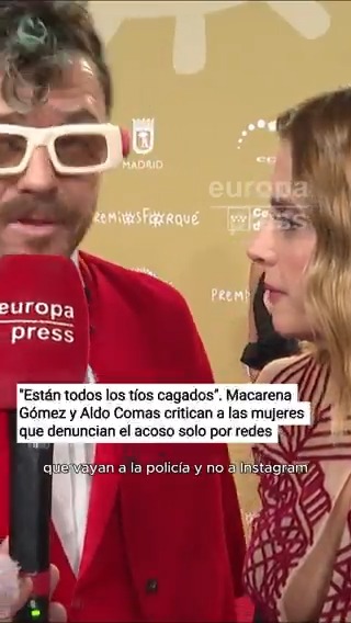 "Están todos los tíos cagados". Macarena Gómez y Aldo Comas critican a las mujeres que denuncian el acoso por redes y aseguran que "hay gente que se ha suicidado" y que se "está haciendo daño a las carreras de muchos hombres": "Que pare ya este movimiento"